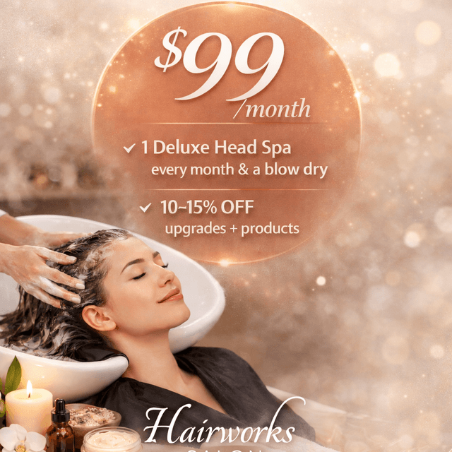 Head spa monthly package at HairWorks Beauty Bar in Dewitt, AR